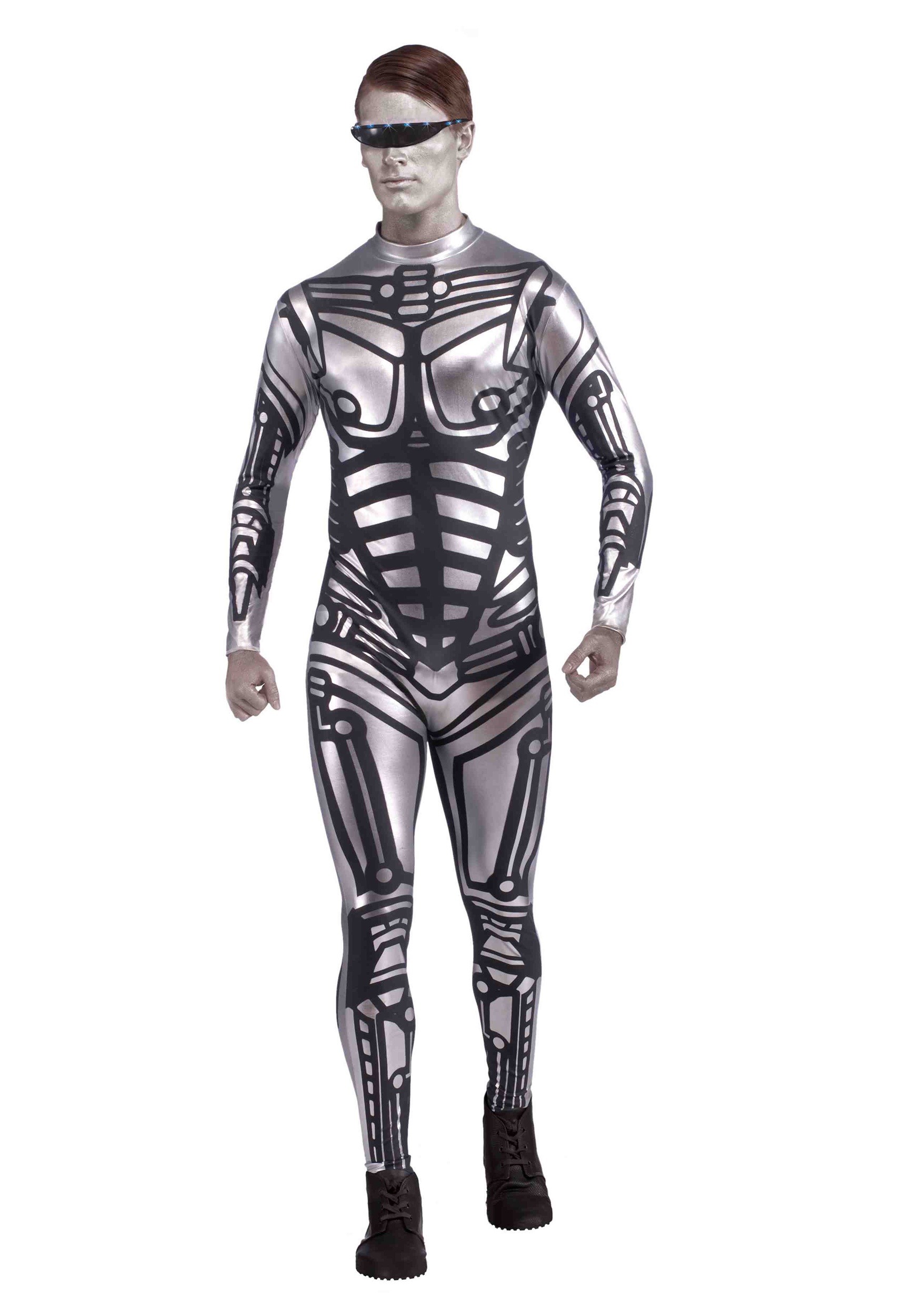 Robot Jumpsuit Fancy Dress Costume For Men