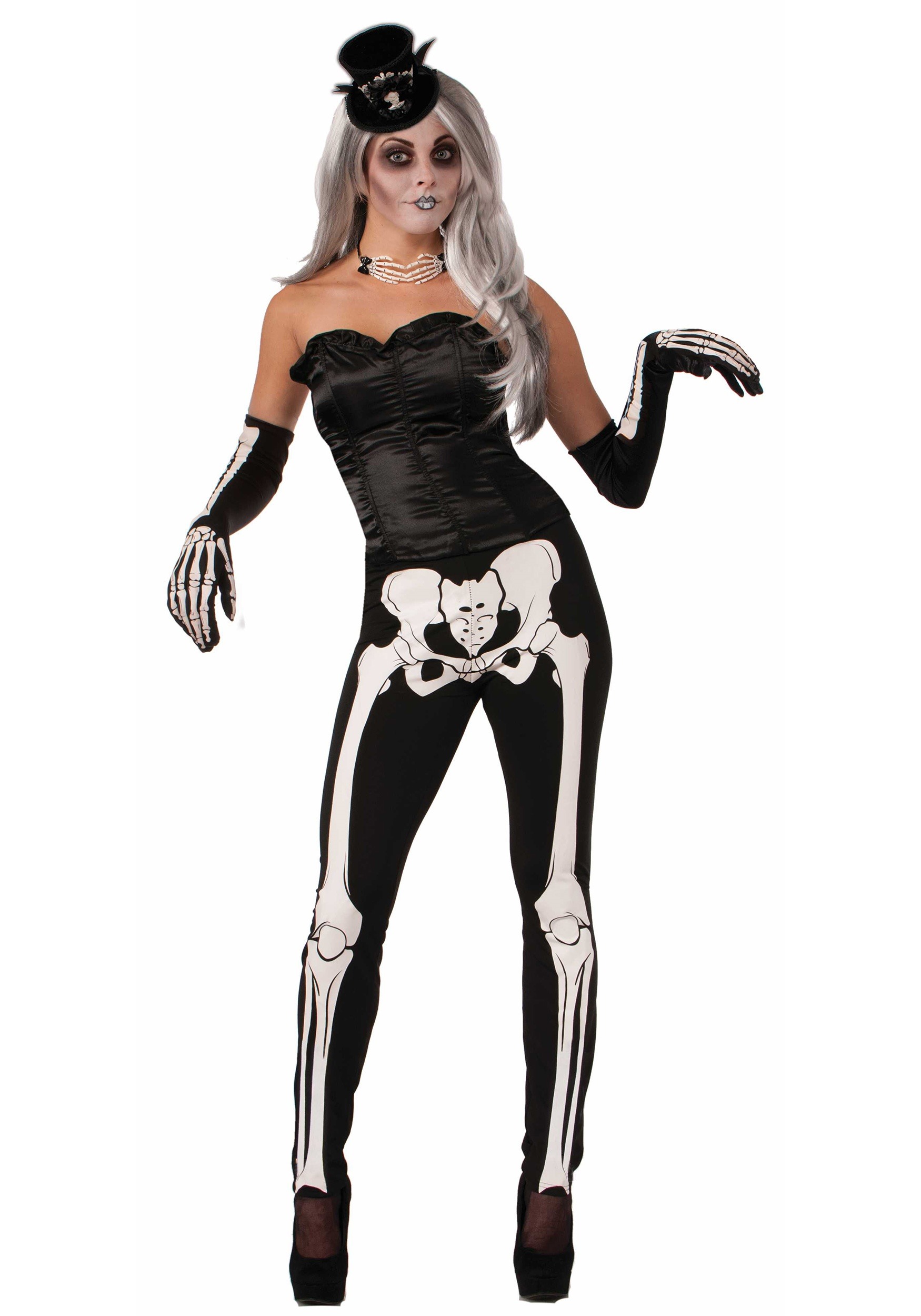 Skeleton Fancy Dress Costume Leggings