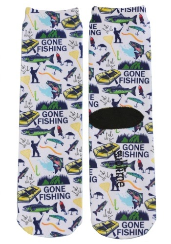 Gone Fishing Adult Crew Socks