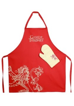 LANNISTER GAME OF THRONES APRON AND OVEN MITT SET