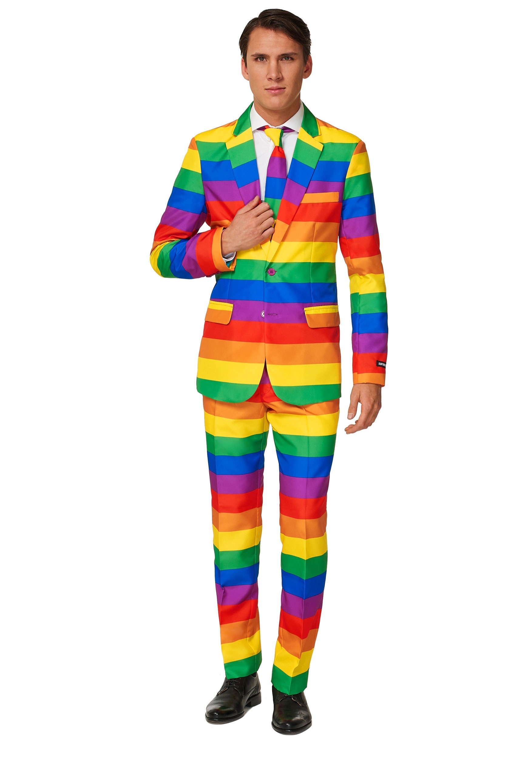Suitmeister Men's Rainbow Suit Fancy Dress Costume