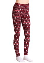 Ugly Christmas Snowman Pattern Print Maroon Leggings