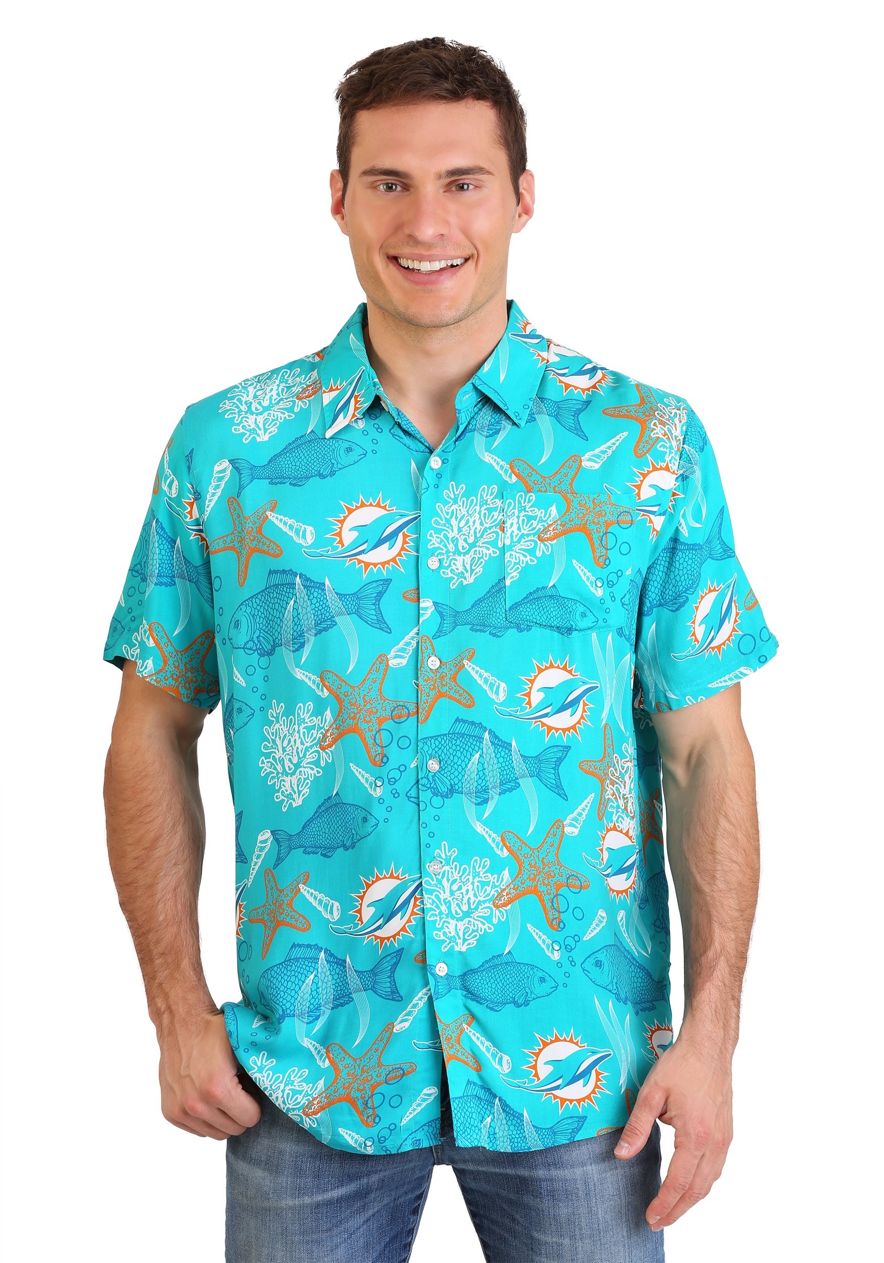 Men's Miami Dolphins Floral Shirt