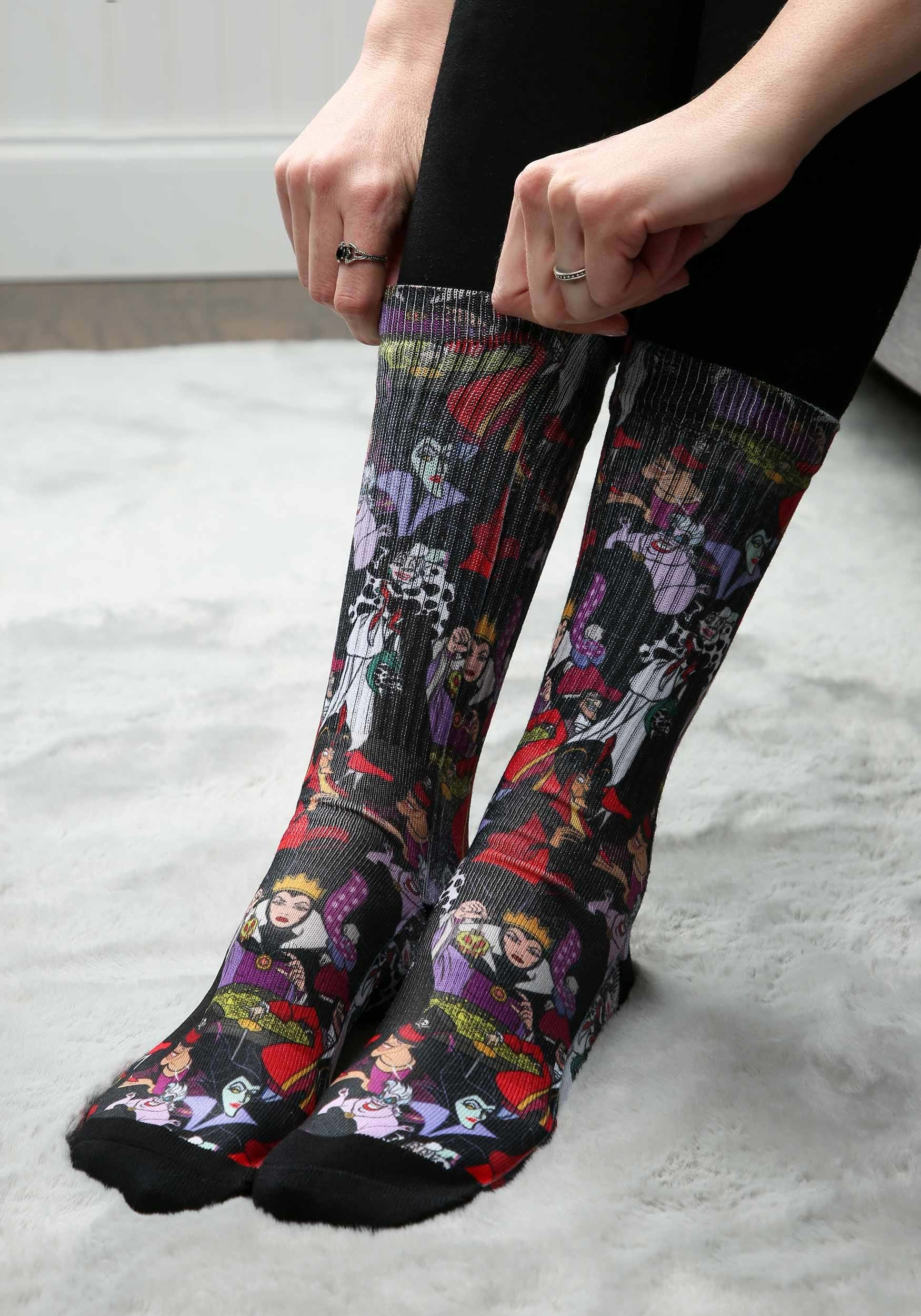 Disney Villains Sublimated Socks for Adults