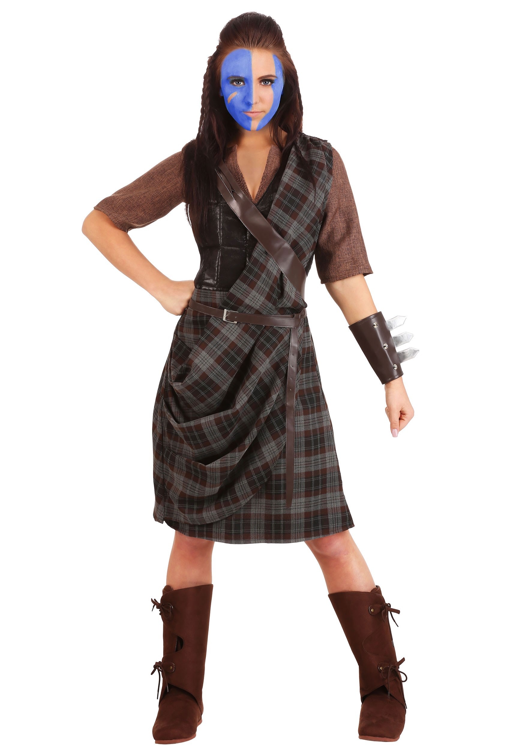 Braveheart Warrior Fancy Dress Costume for Women