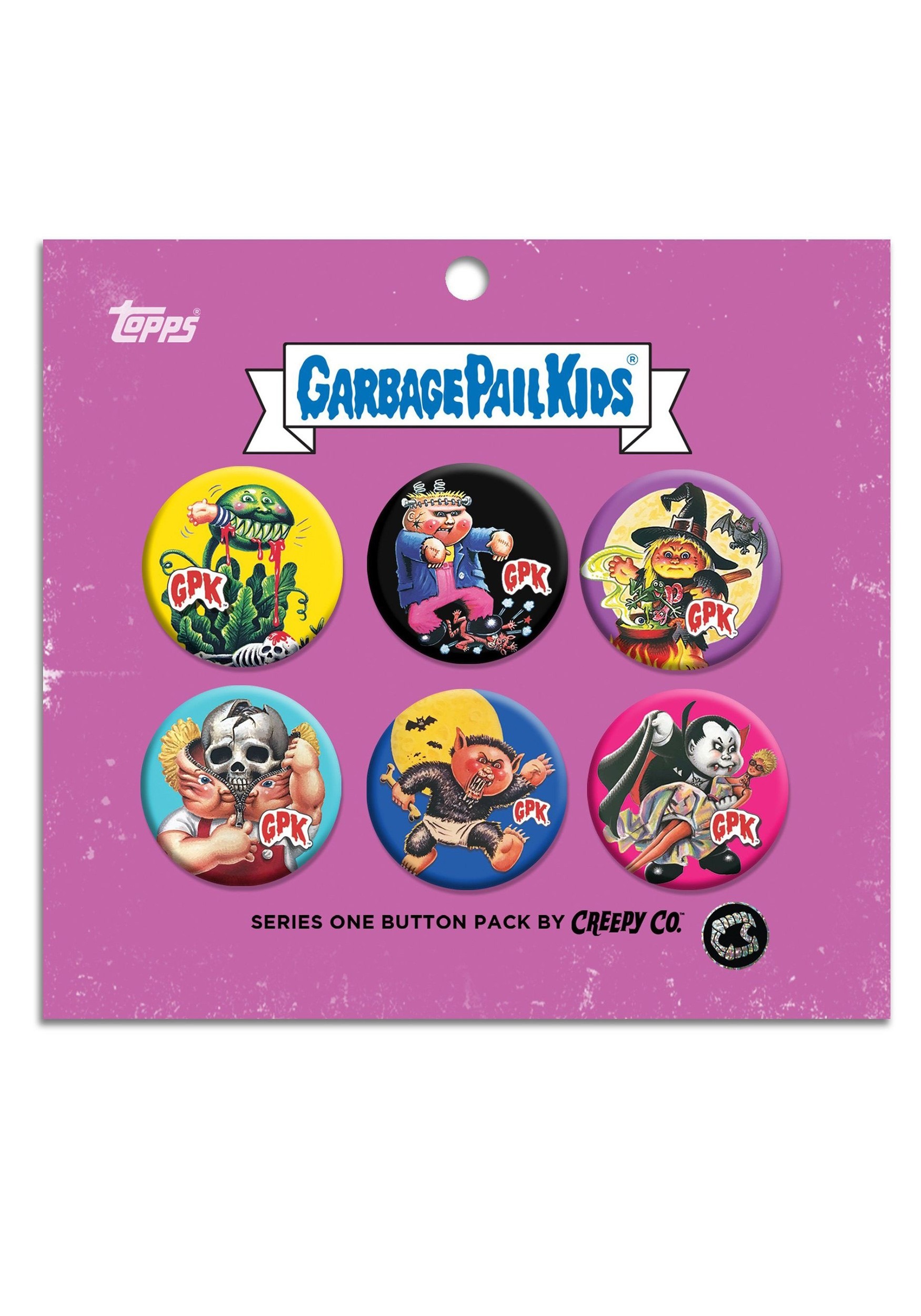 Garbage Pail Kids Button Pin Set