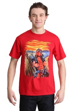 Deadpool Scream Painting Men's Red T-Shirt
