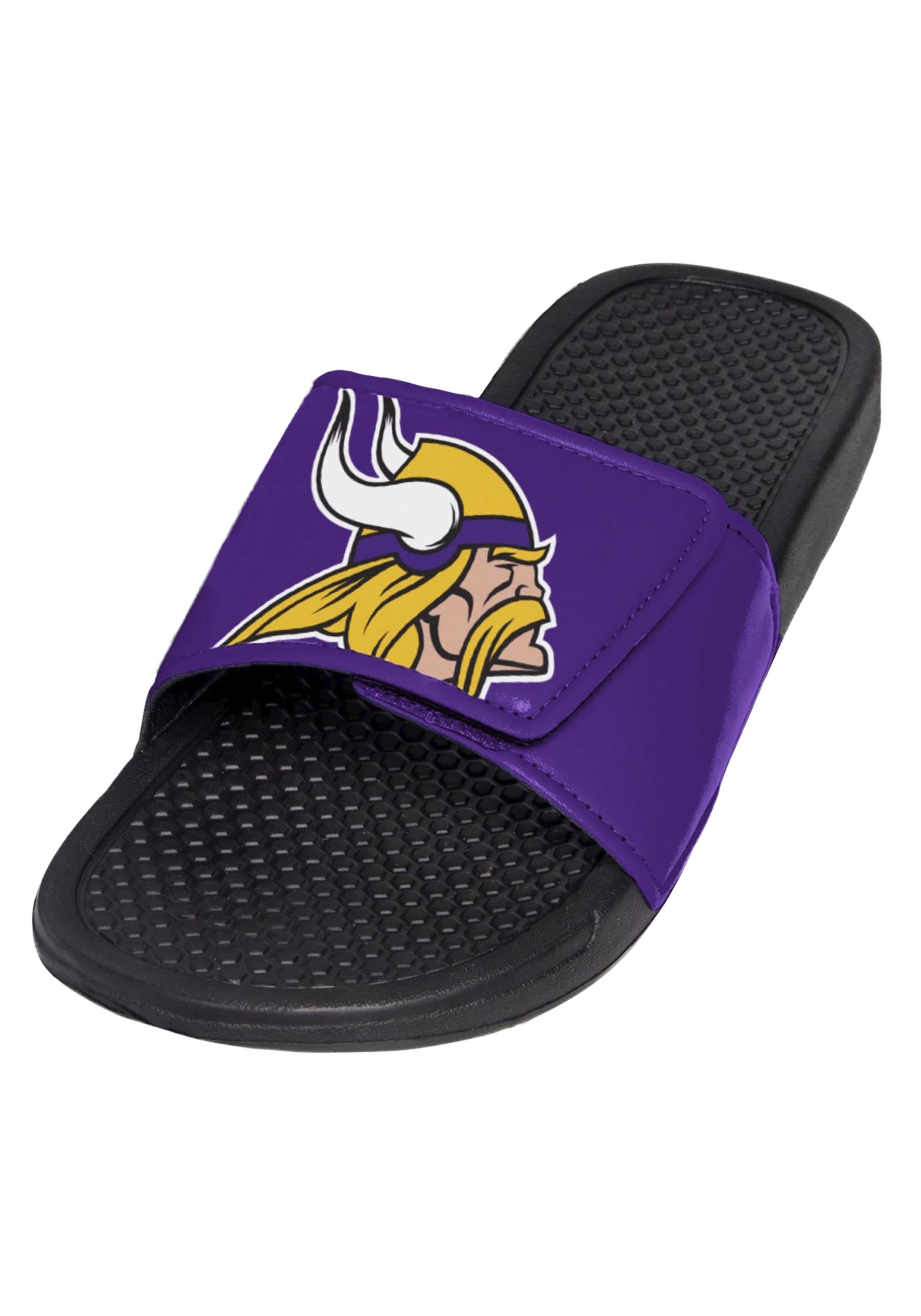 Mens Vikings Cropped Big Logo Slide Flip Flops