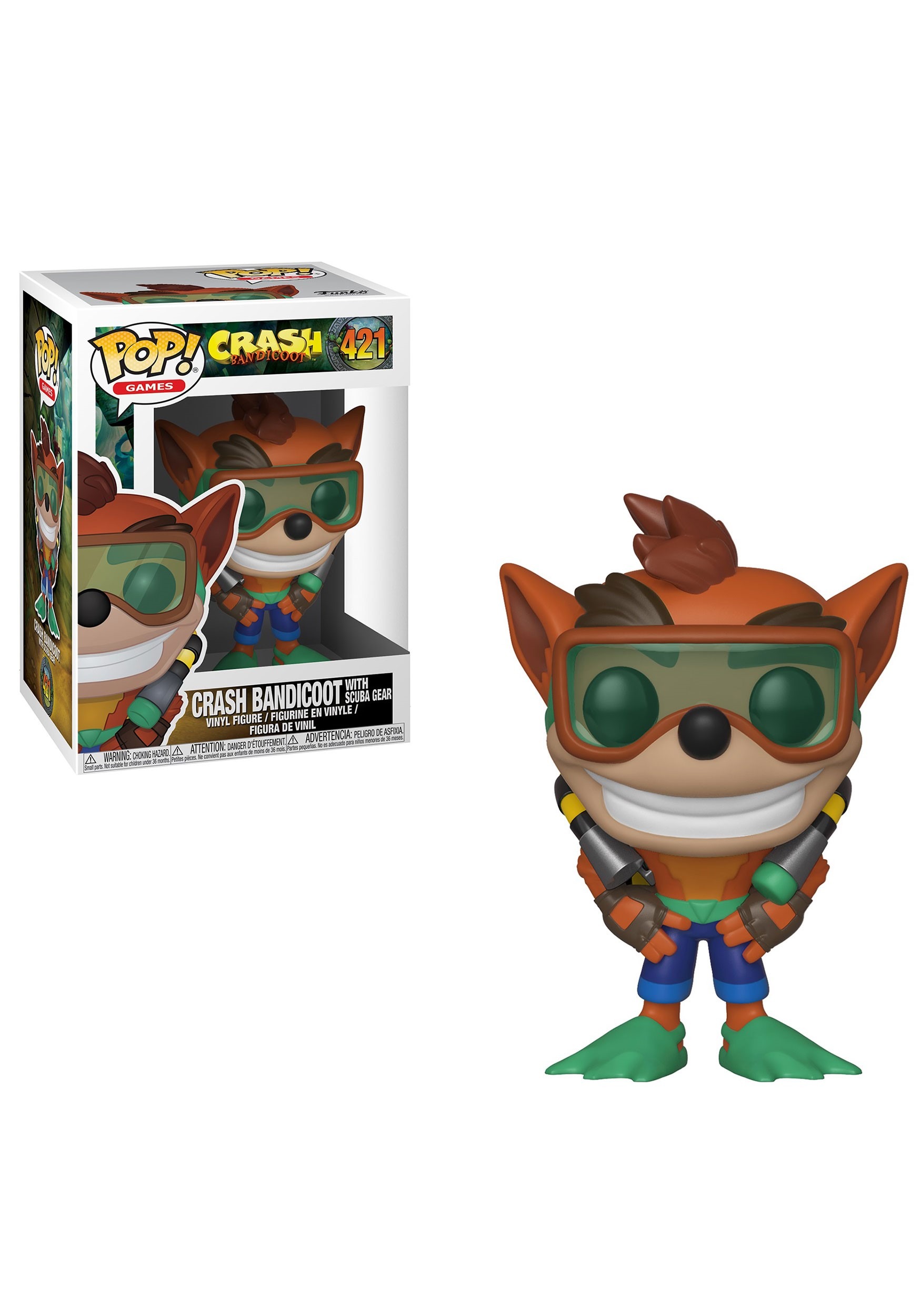 Pop! Games: Crash w/ Scuba- Crash Bandicoot