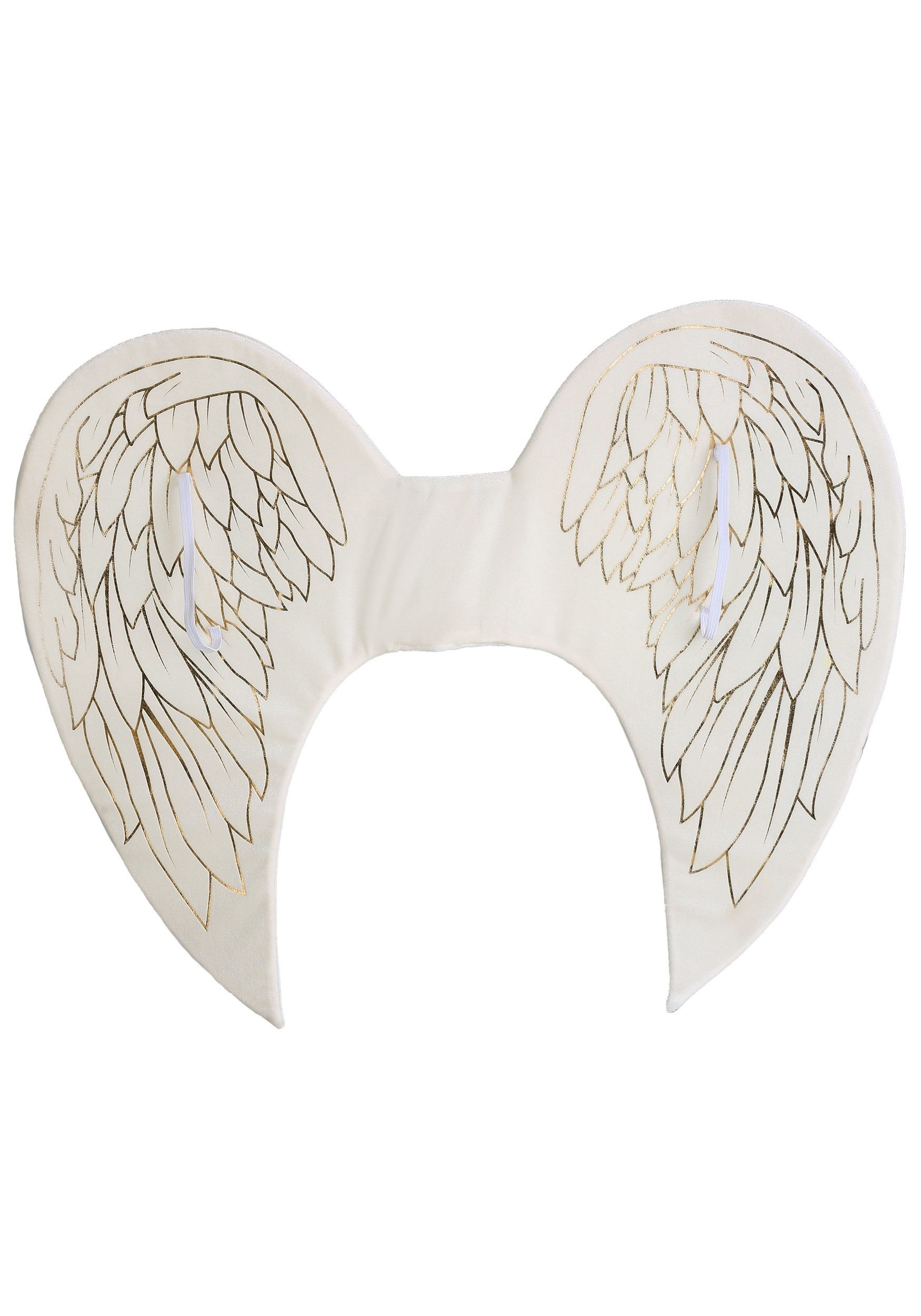 Detailed Adult Gold Print Angel Wings