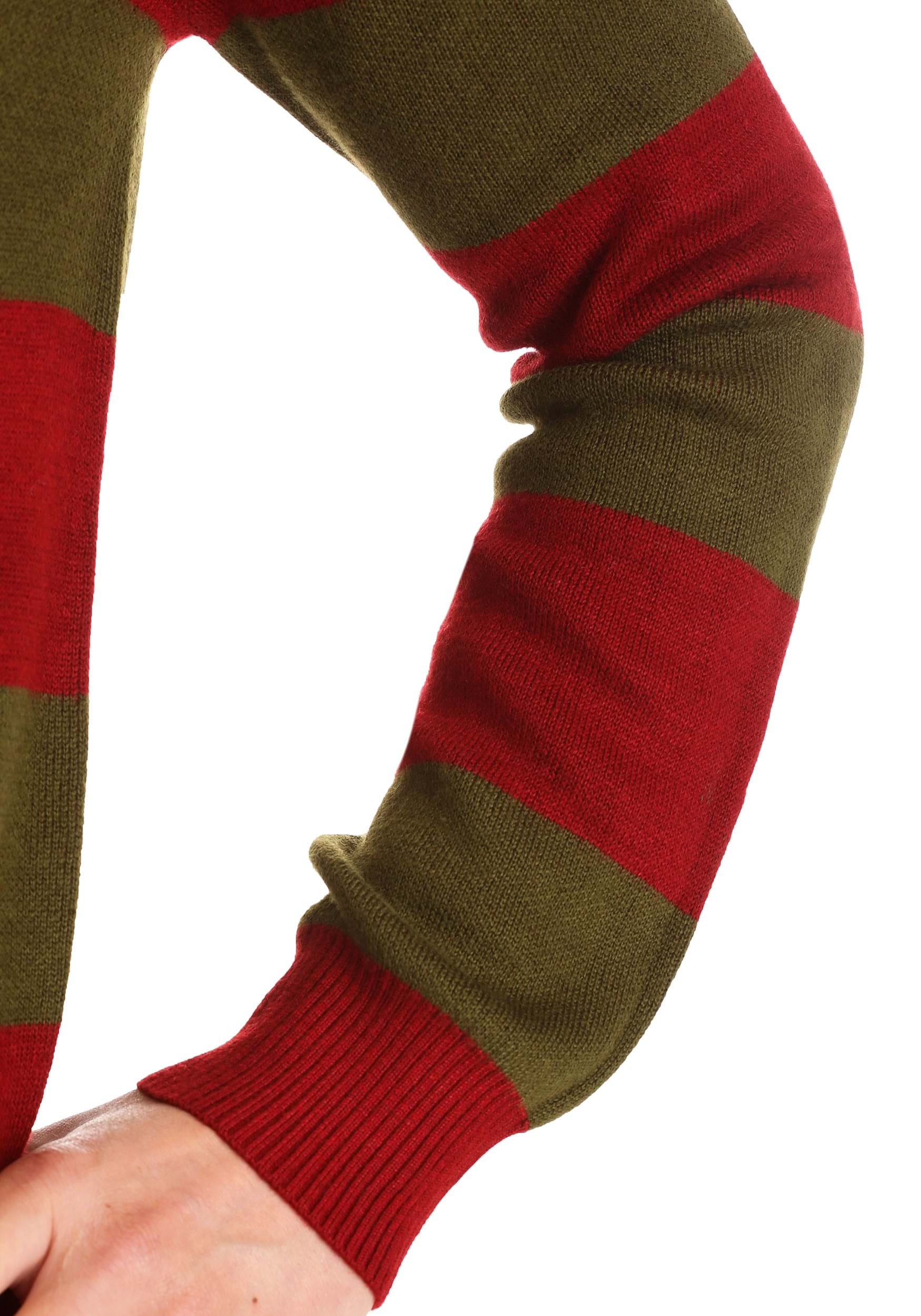Striped Nightmare On Elm Street Freddy Sweater For Adults