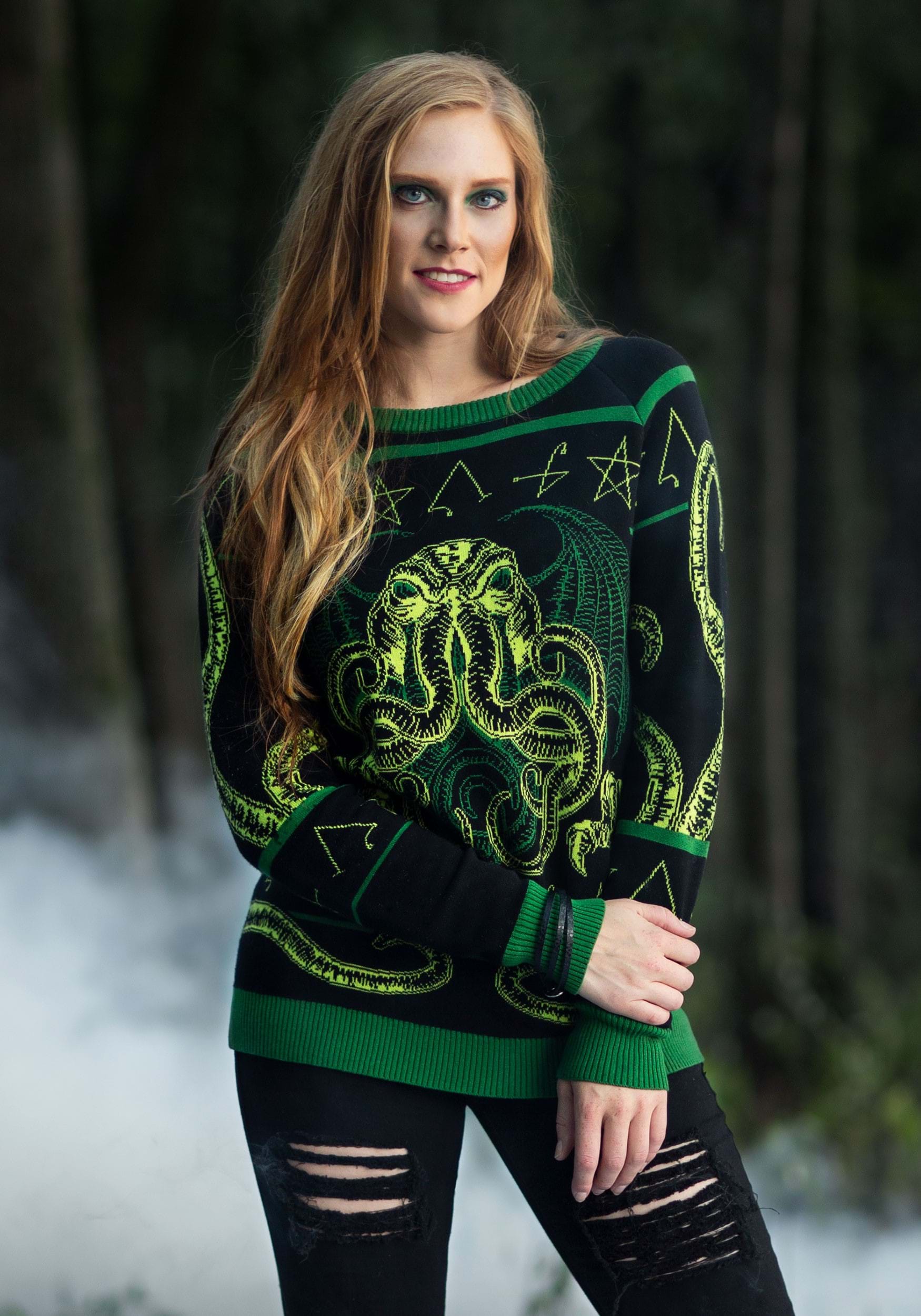 Rage Of Cthulhu Adult Ugly Halloween Sweater For Adults