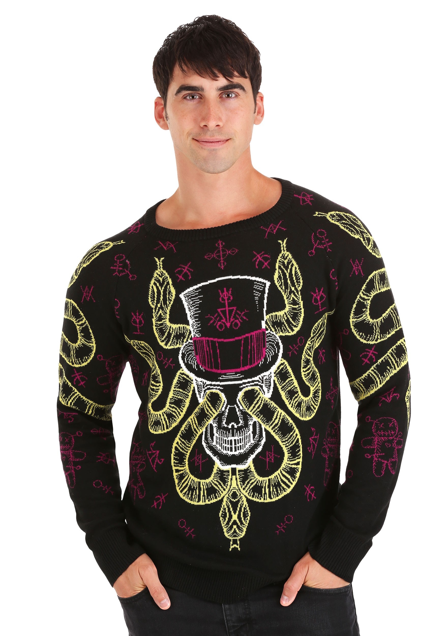 Voodoo Skull Ugly Halloween Sweater