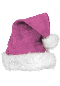 Pink Velvet Santa Hat Deluxe
