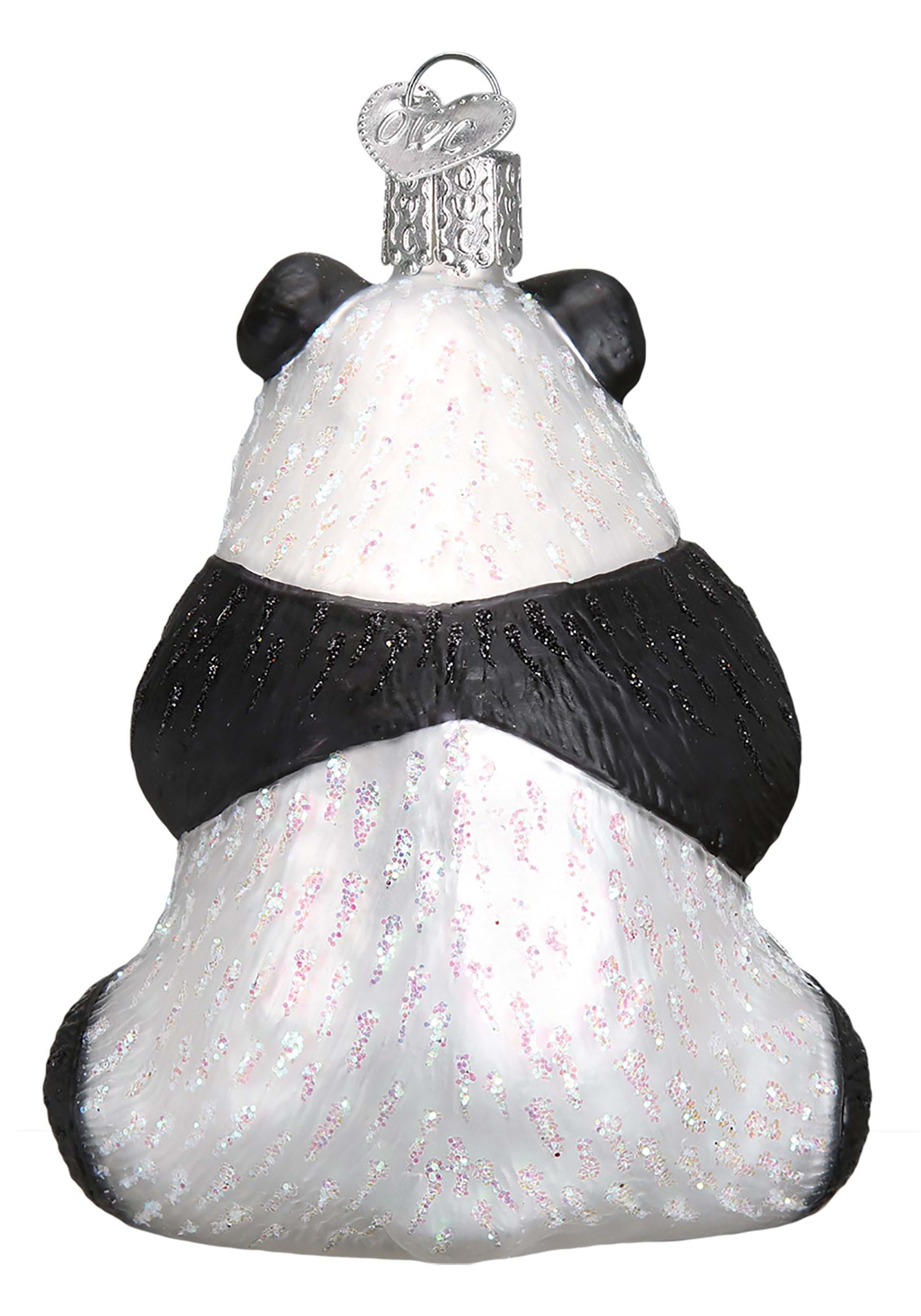 Glass Blown Panda Bear Ornament