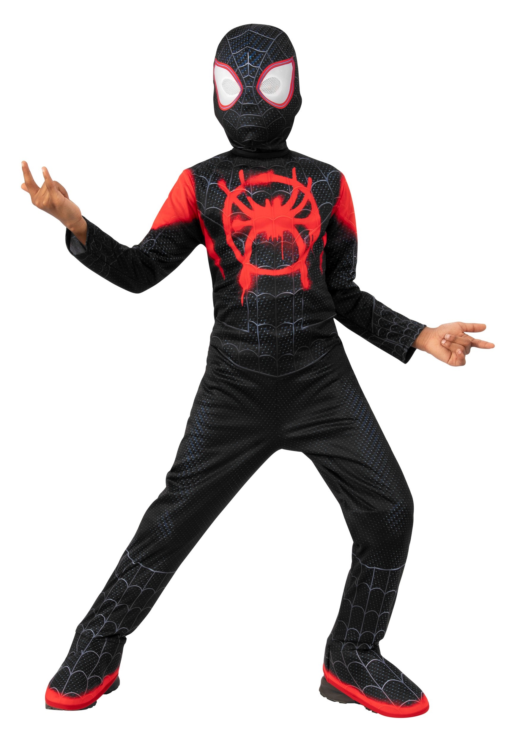 Miles Morales Spiderman Costume Kids Boys Into the Spider-Verse Cosplay  Dress