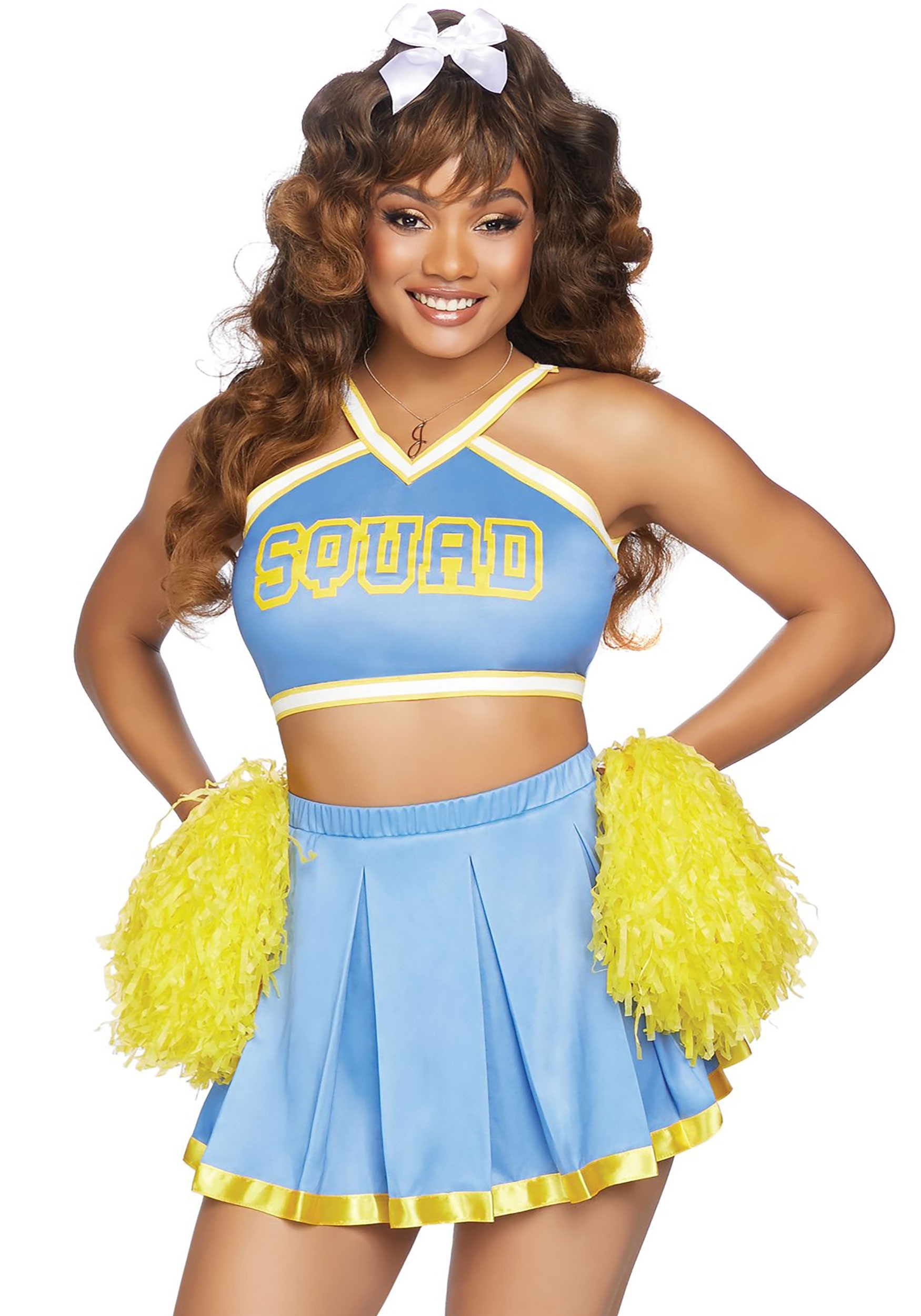 Cheer Squad Cutie Fancy Dress Costume For Women , Cheerleader Fancy Dress Costumes