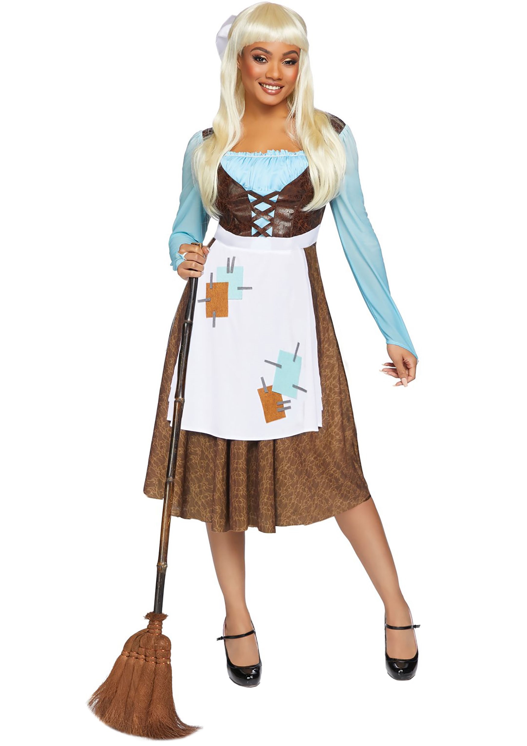 Peasant Cinderella Fancy Dress Costume for Women