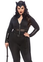 Women's Plus Sultry Supervillain Costume alt 1