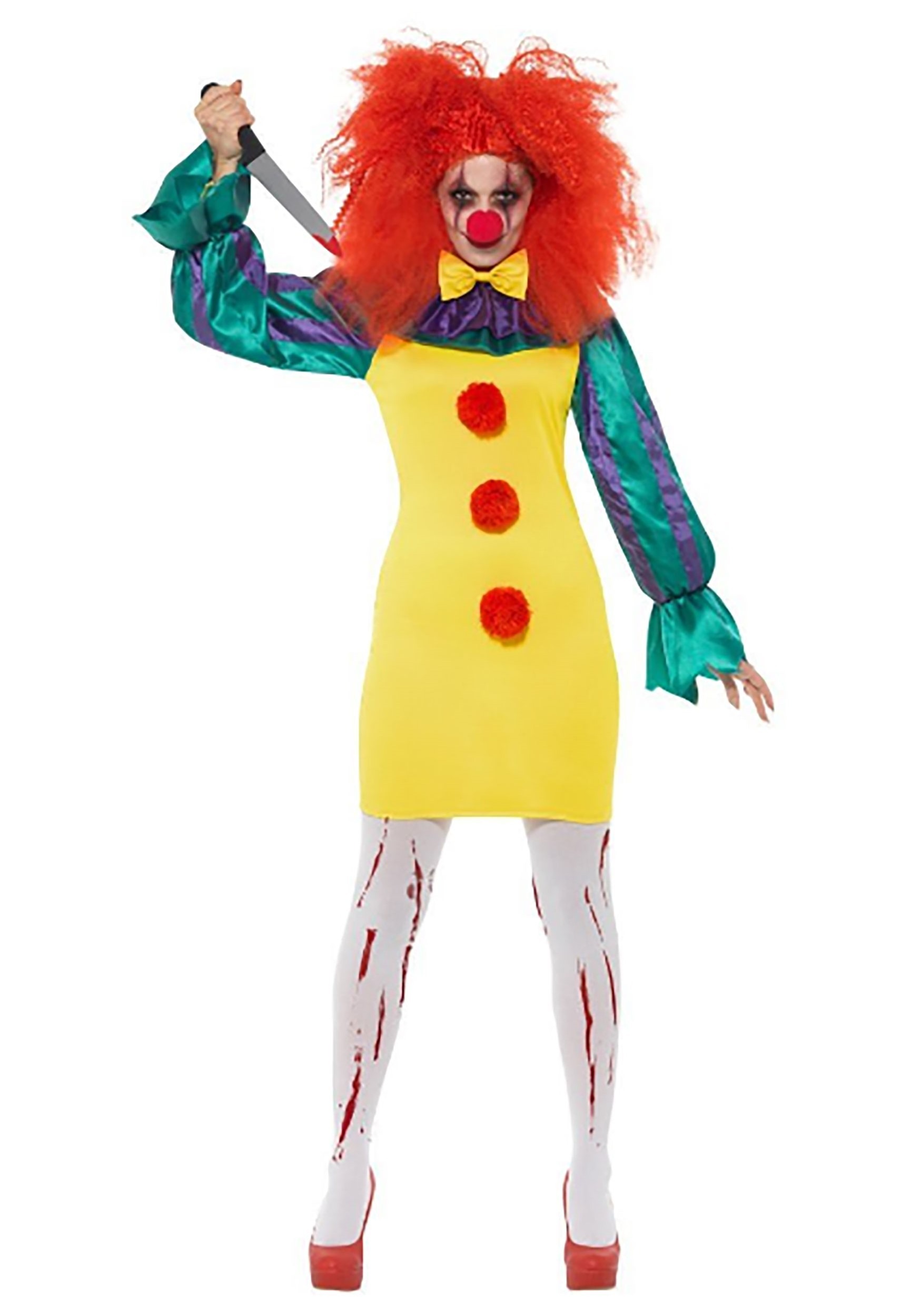 Classic Horror Clown Women's Fancy Dress Costume