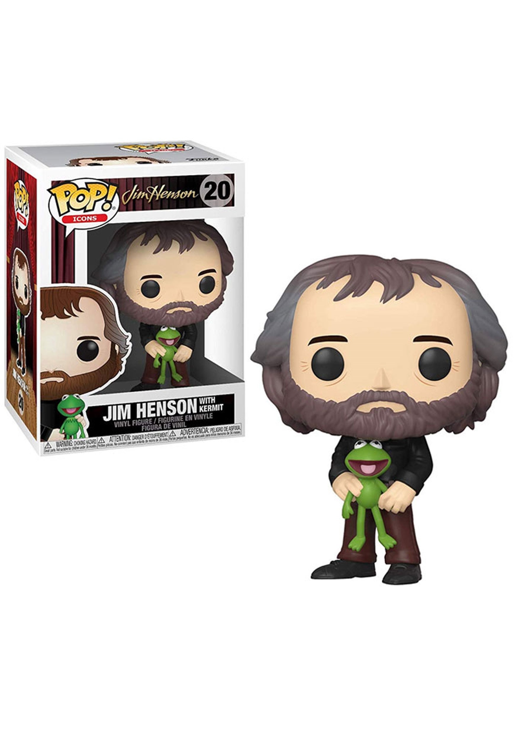 Pop! Icons: Jim Henson w/ Kermit the Frog Vinyl