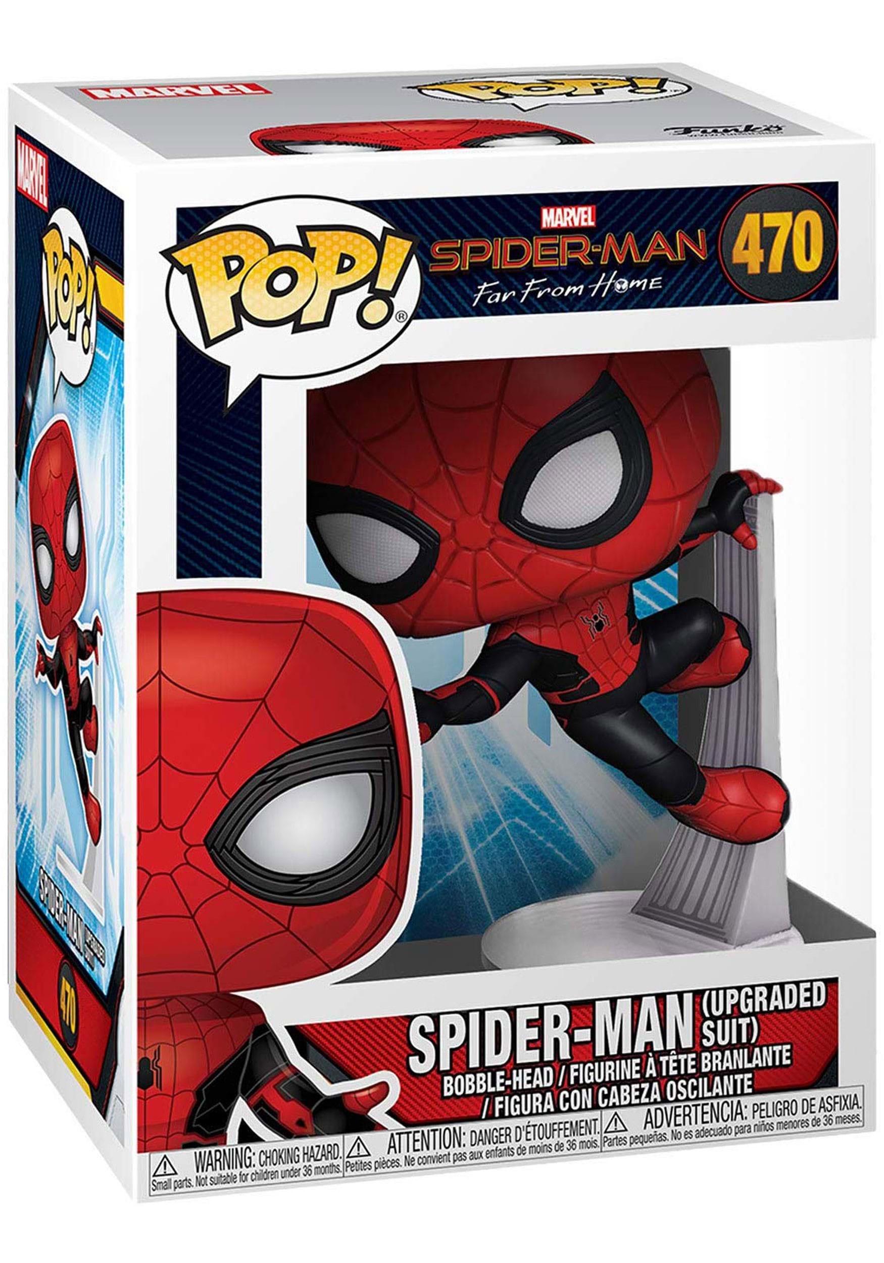 Funko Pop! MarvelSpiderMan Far From Home SpiderMan (Upgraded Suit)