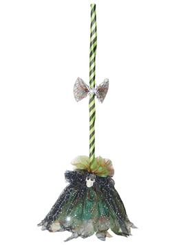 Green Animated Shaking Broom Accessory