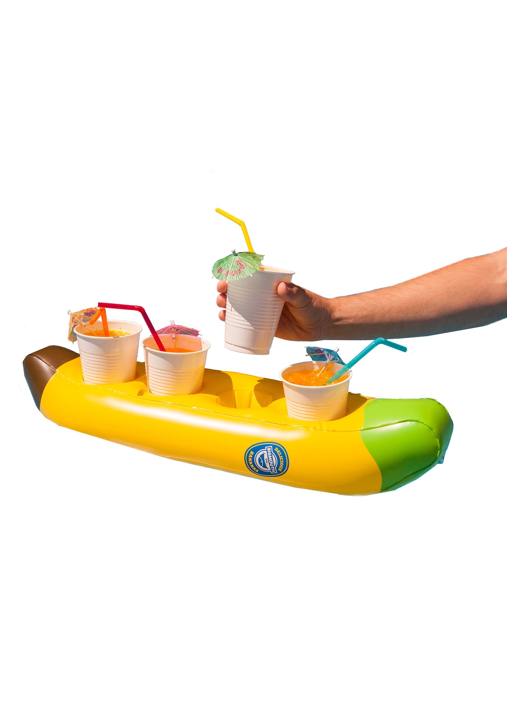 floating banana beverage boat