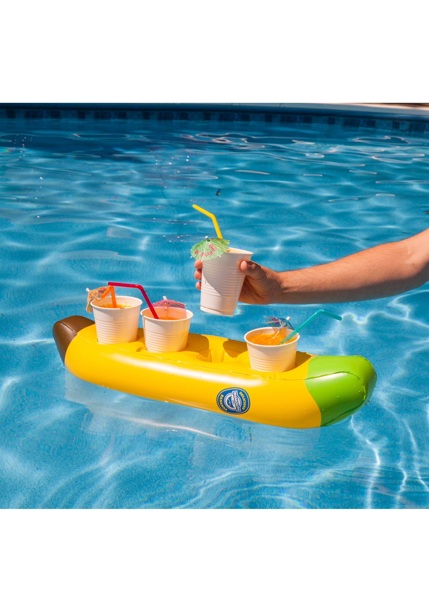 floating banana beverage boat