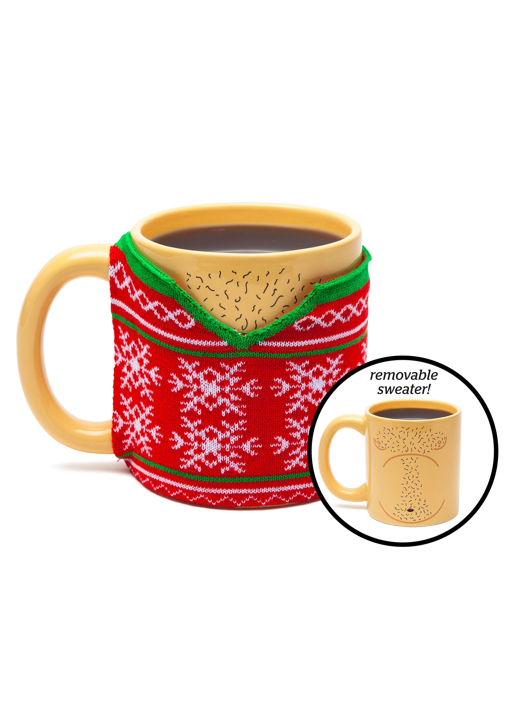 Ugly Sweater Mug w/ Removable Ugly Sweater