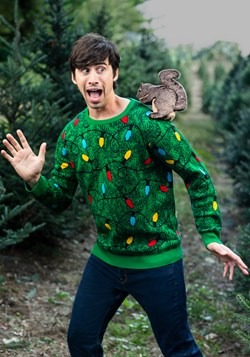 Adult 3D Squirrel in the Christmas Tree Unisex Ugly Sweater