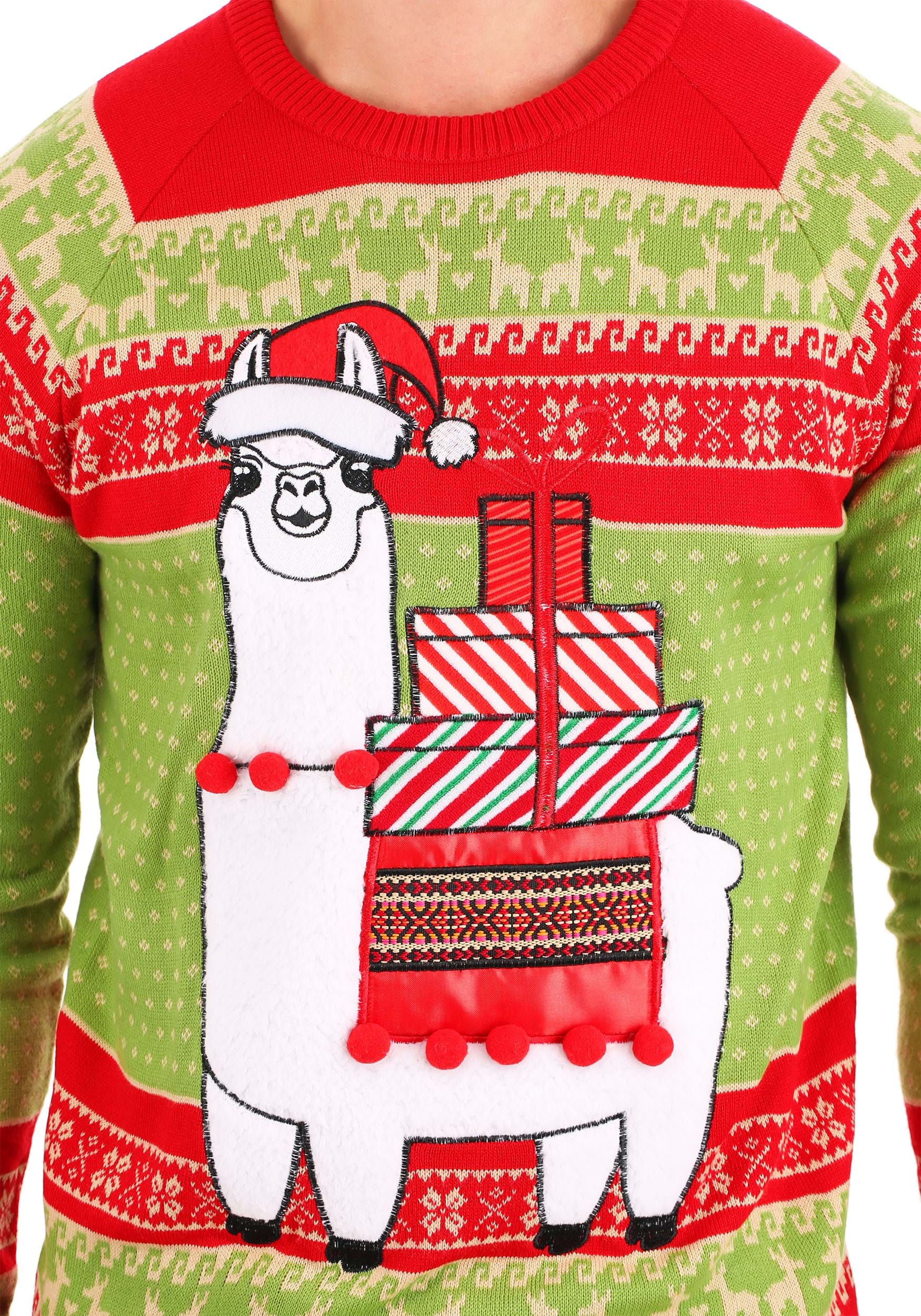 Christmas Llama Ugly Sweater Adult
