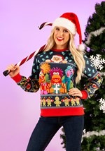 Adult Fraggle Rock Sublimated Ugly Christmas Sweater up1