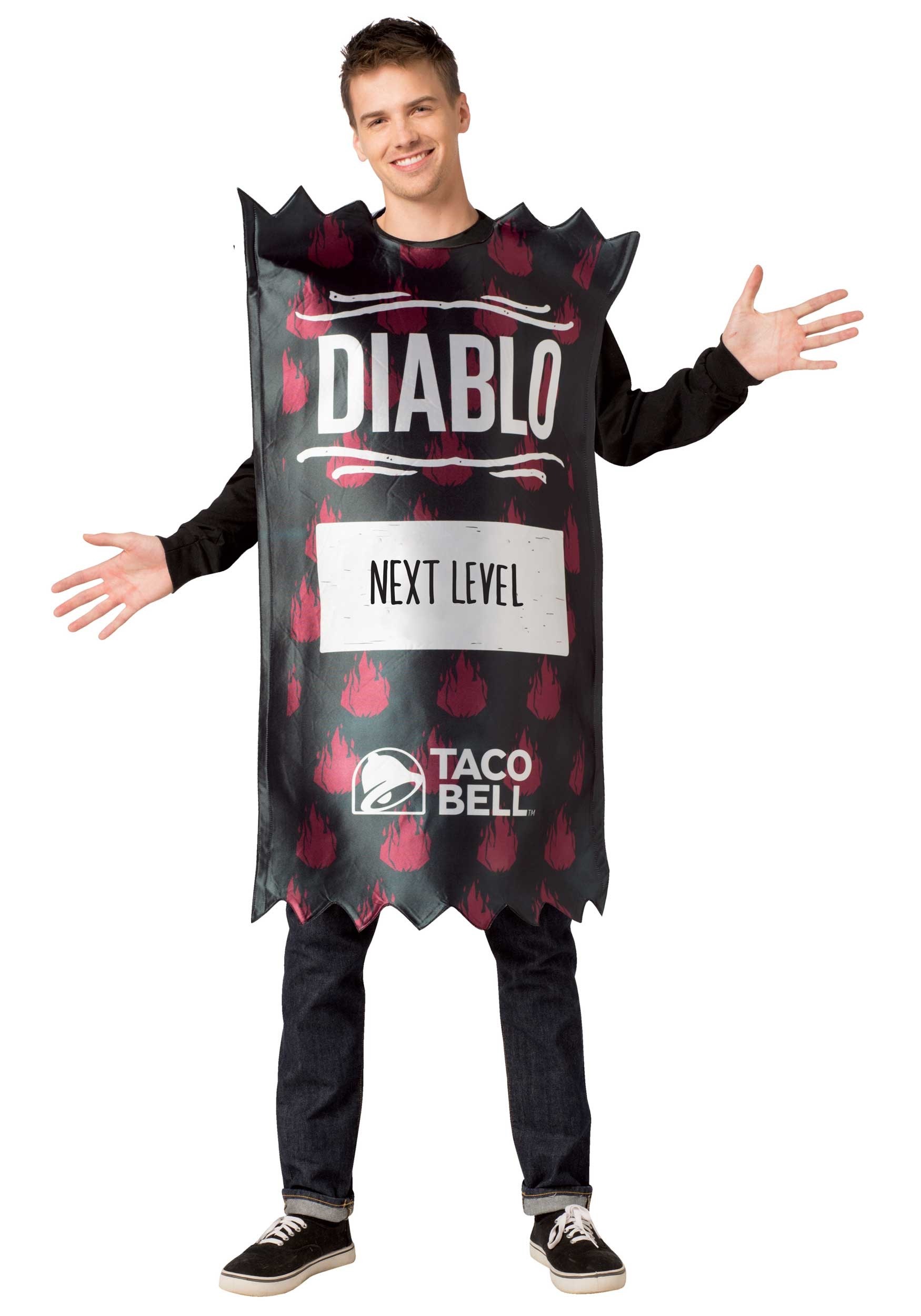 Taco Bell Adult Diablo Sauce Packet Fancy Dress Costume