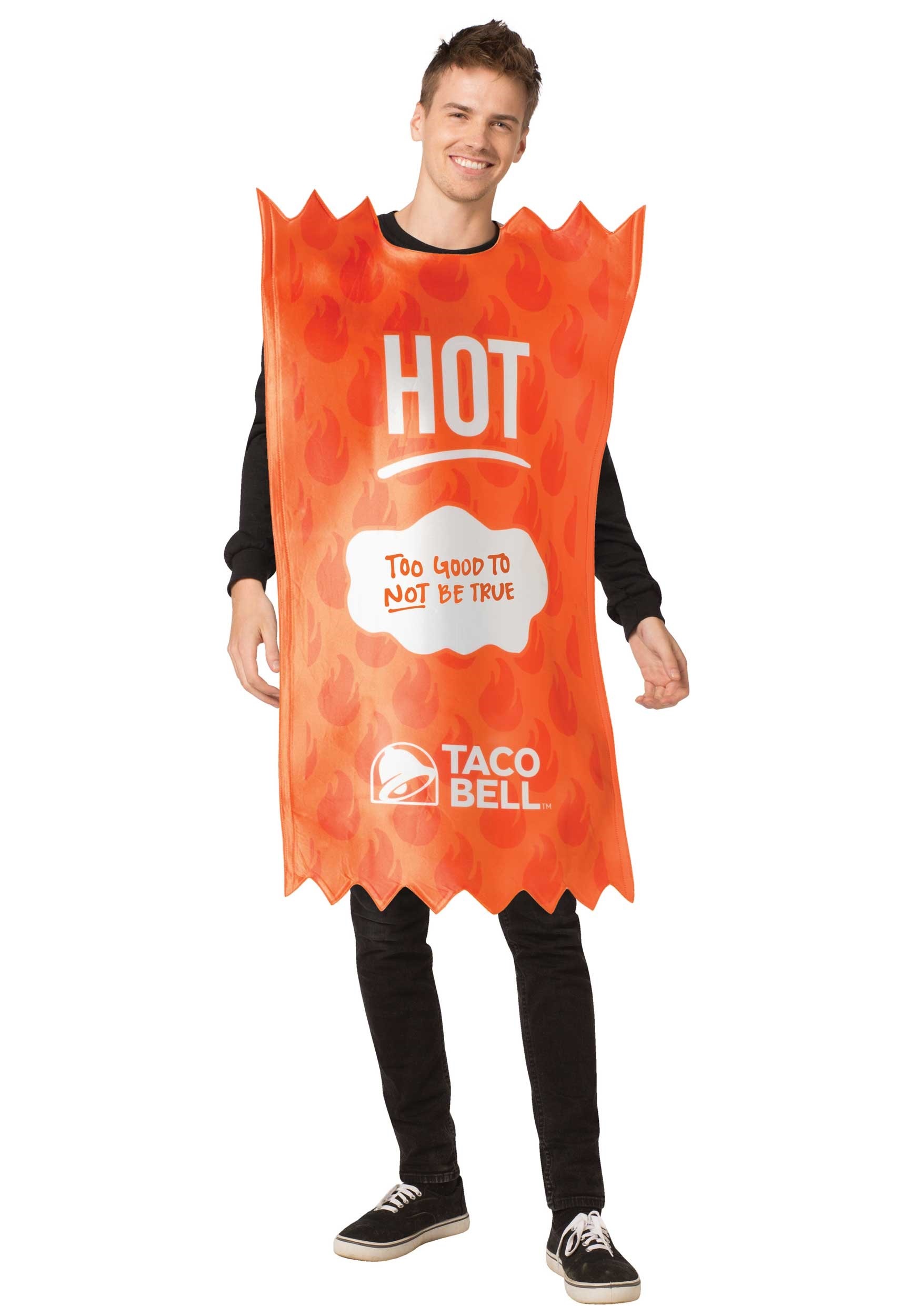 Taco Bell Hot Taco Bell Sauce Packet Fancy Dress Costume for Adults