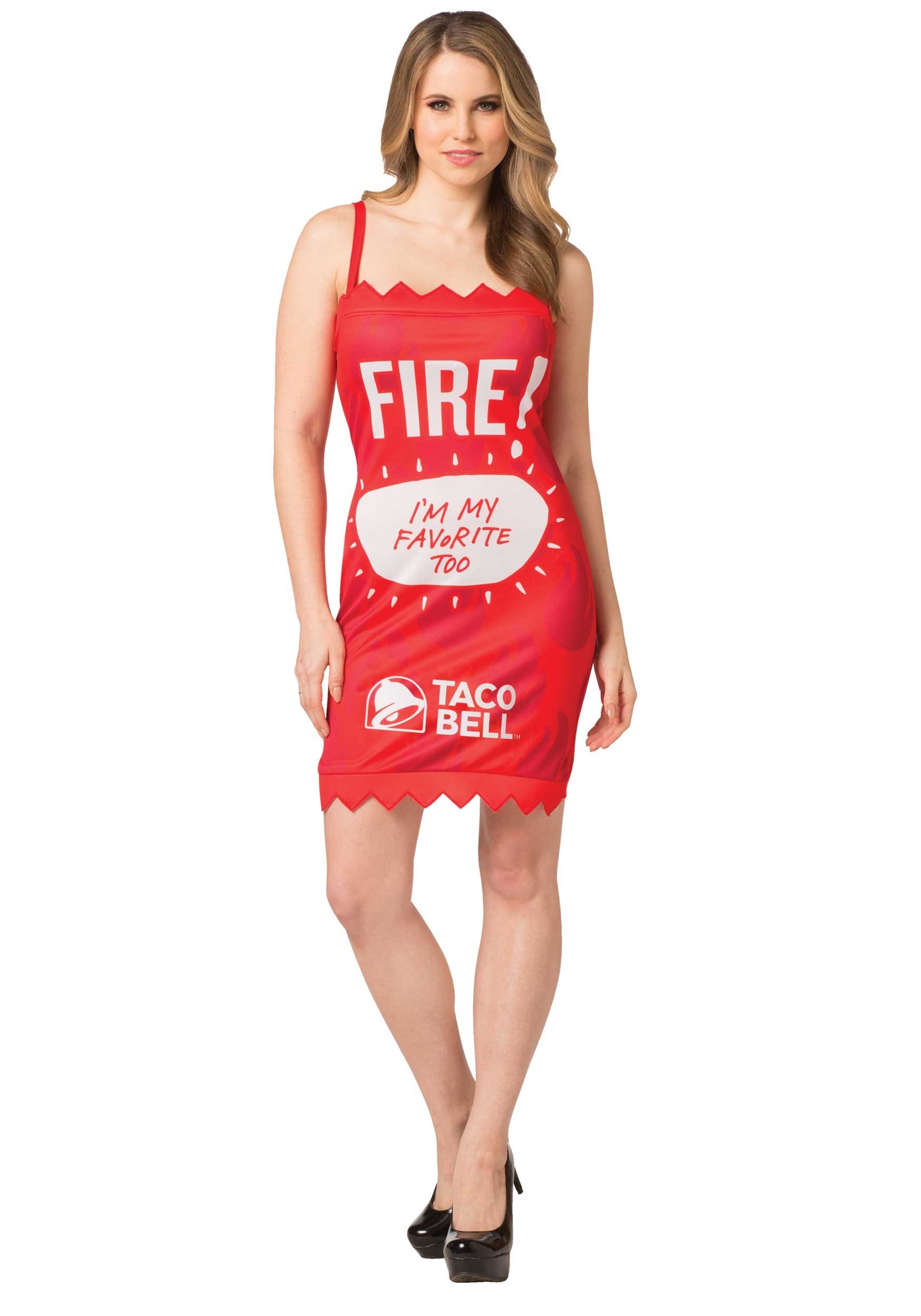 Taco Bell Fire Taco Bell Sauce Packet Fancy Dress Costume for Women