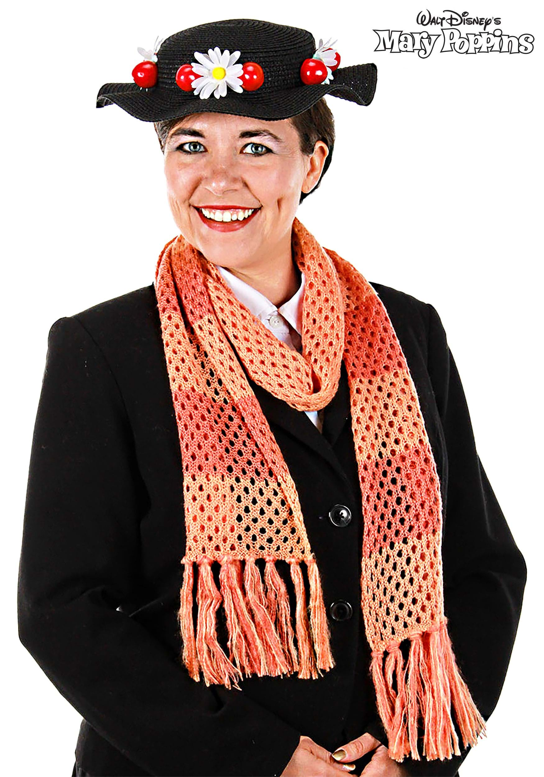 Disney Mary Poppins Classic Clever Black Hat and Scarf