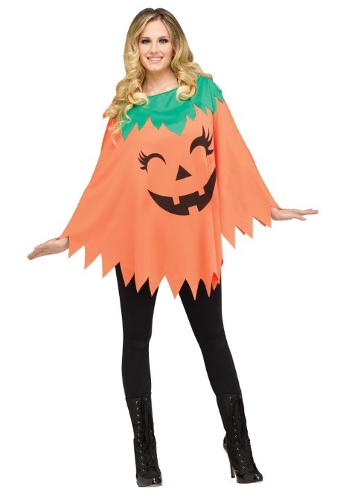 Pumpkin Women's Poncho Main