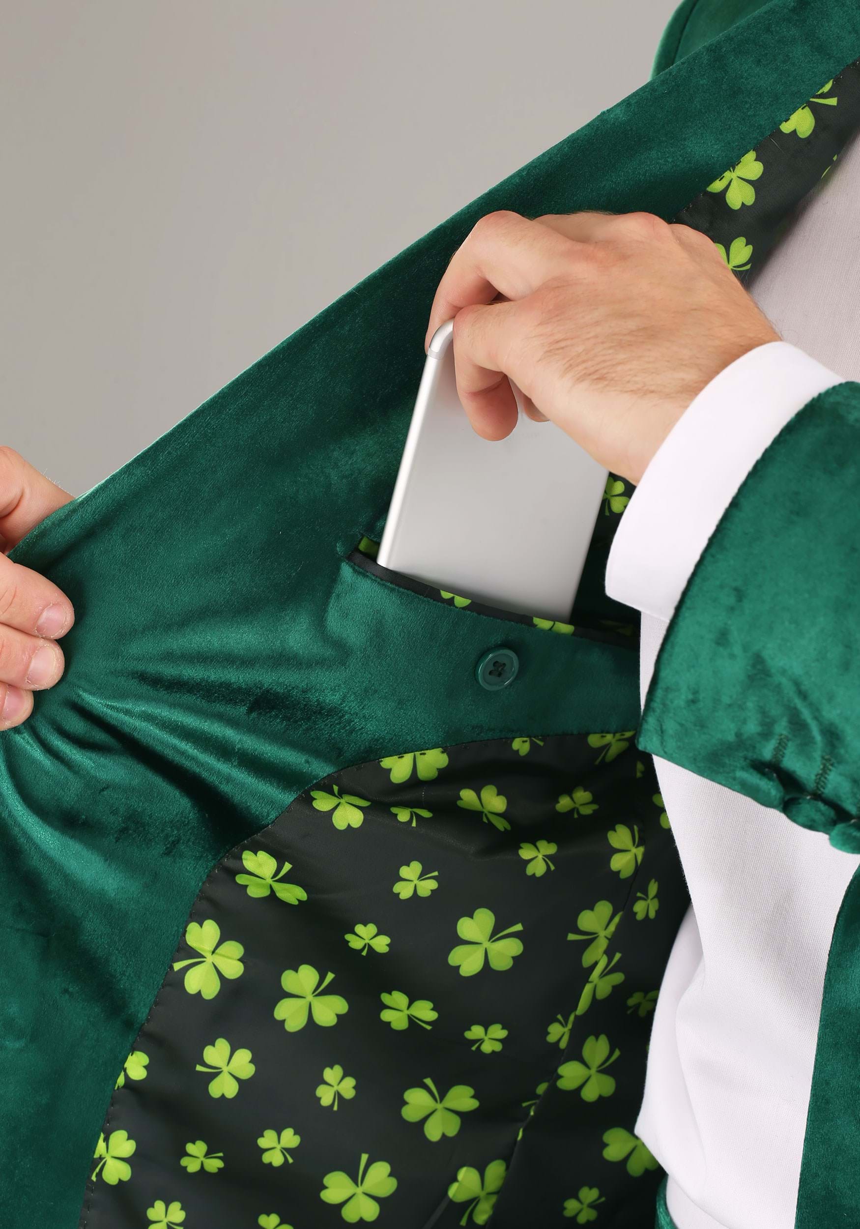 Men's Green Leprechaun Suit Fancy Dress Costume - St. Patrick's Day