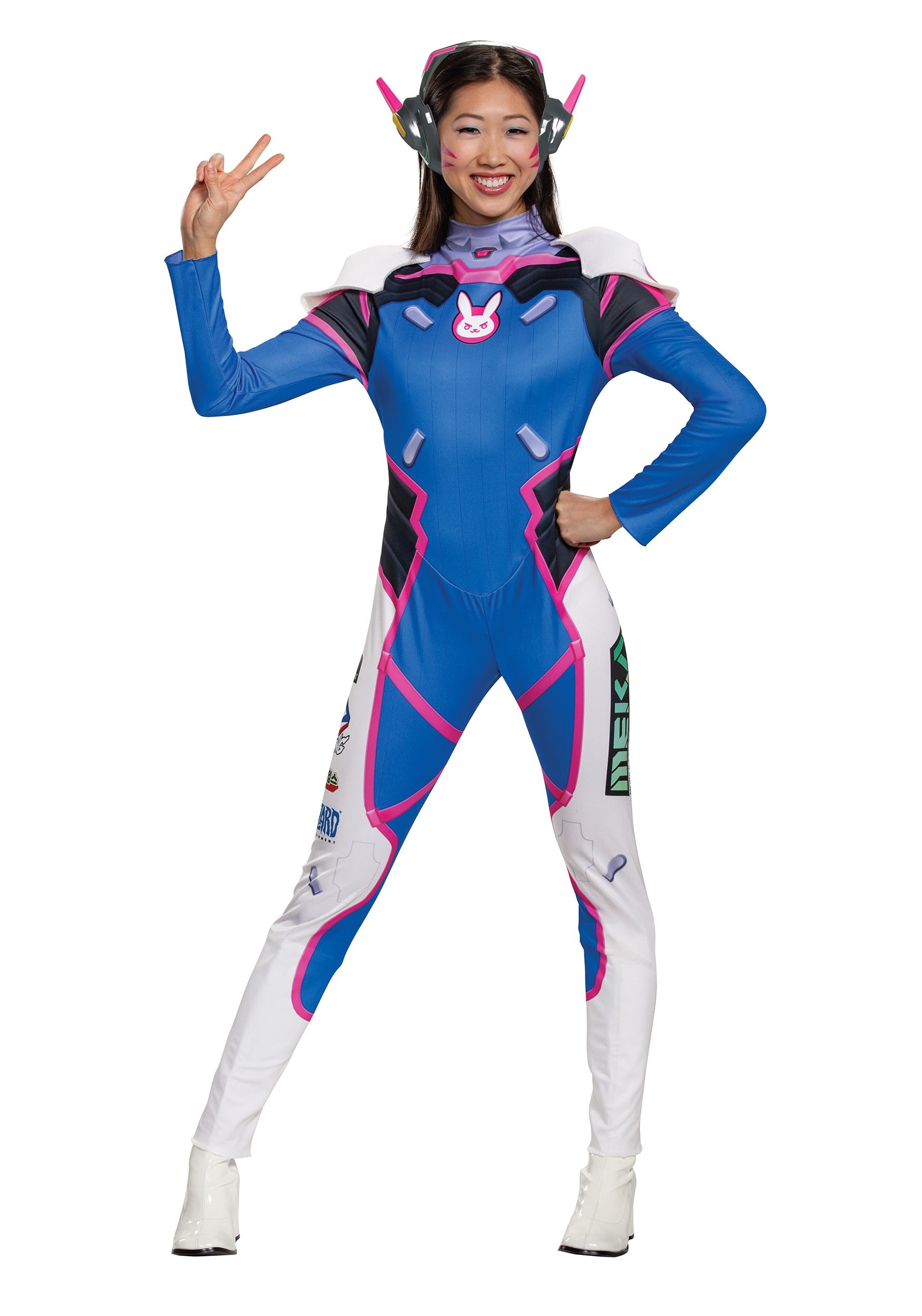 Womens Overwatch D.Va Deluxe Fancy Dress Costume