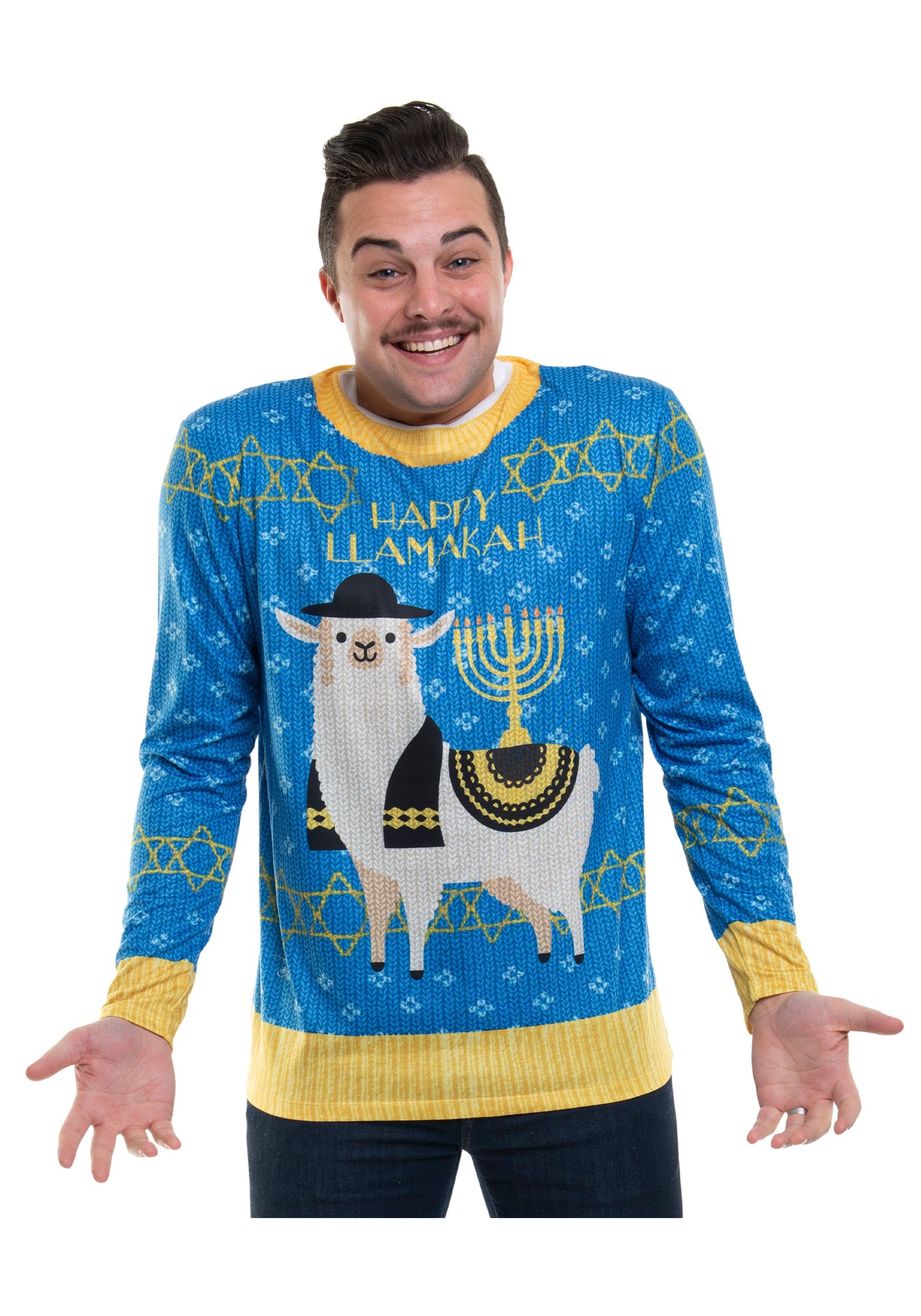 Happy Llamakah Long Sleeve Ugly Holiday Tee