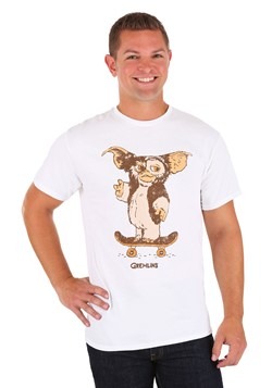 Gremlins Gizmo Skateboard White T-Shirt