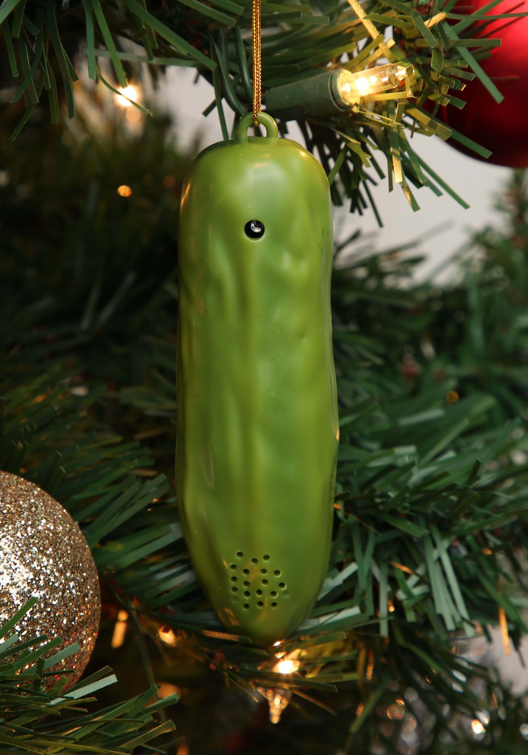 Lucky Yodelling Christmas Pickle Ornament