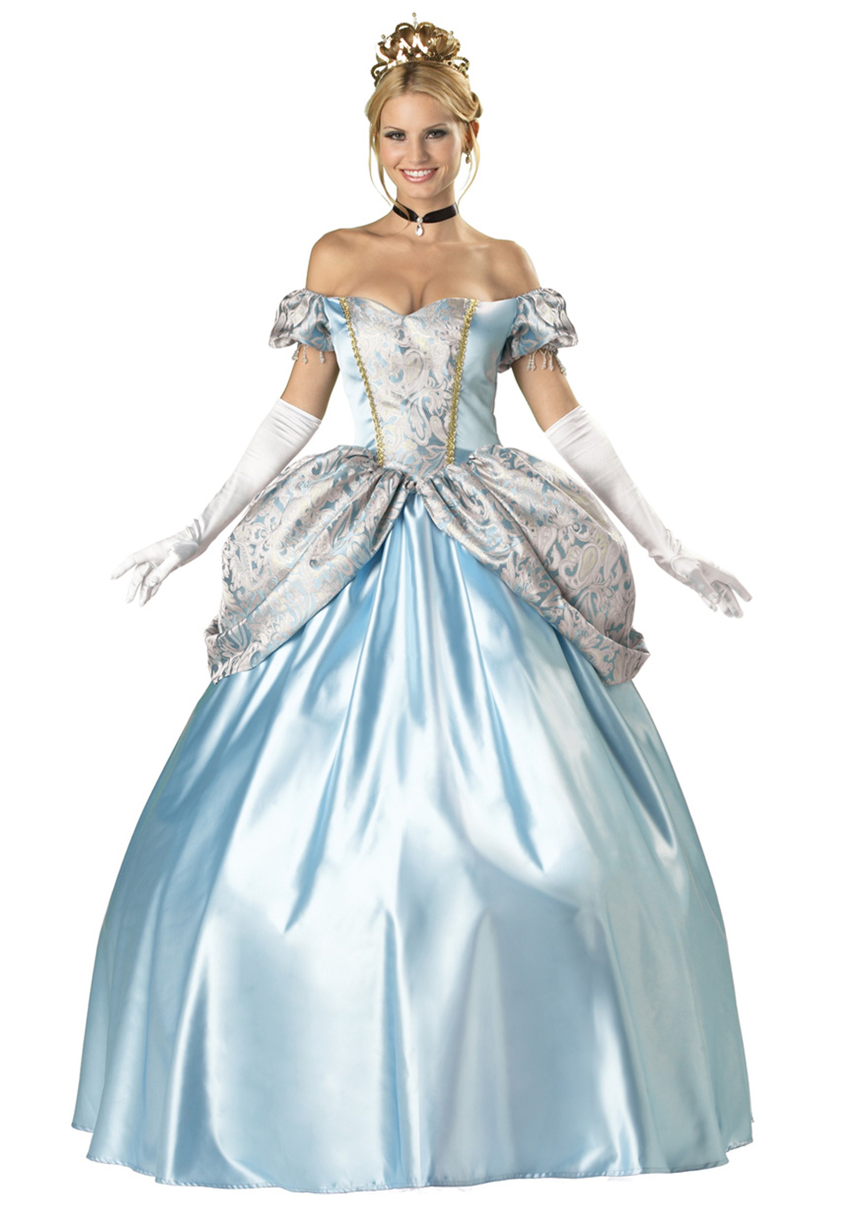 Elite Royal Blue Enchanting Princess Fancy Dress Costume for Women