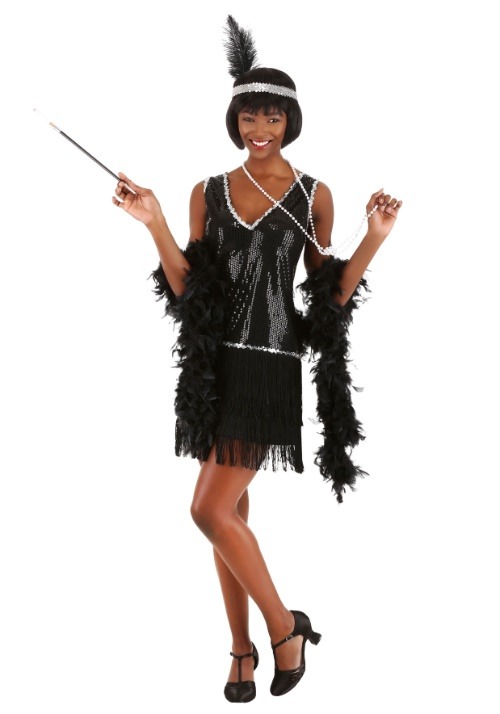 20s Women's Onyx Flapper Costume