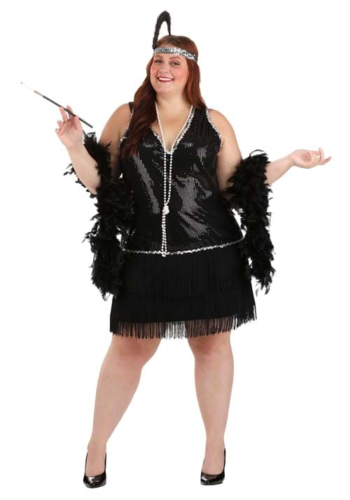 Plus Size Women's Onyx Flapper Costume