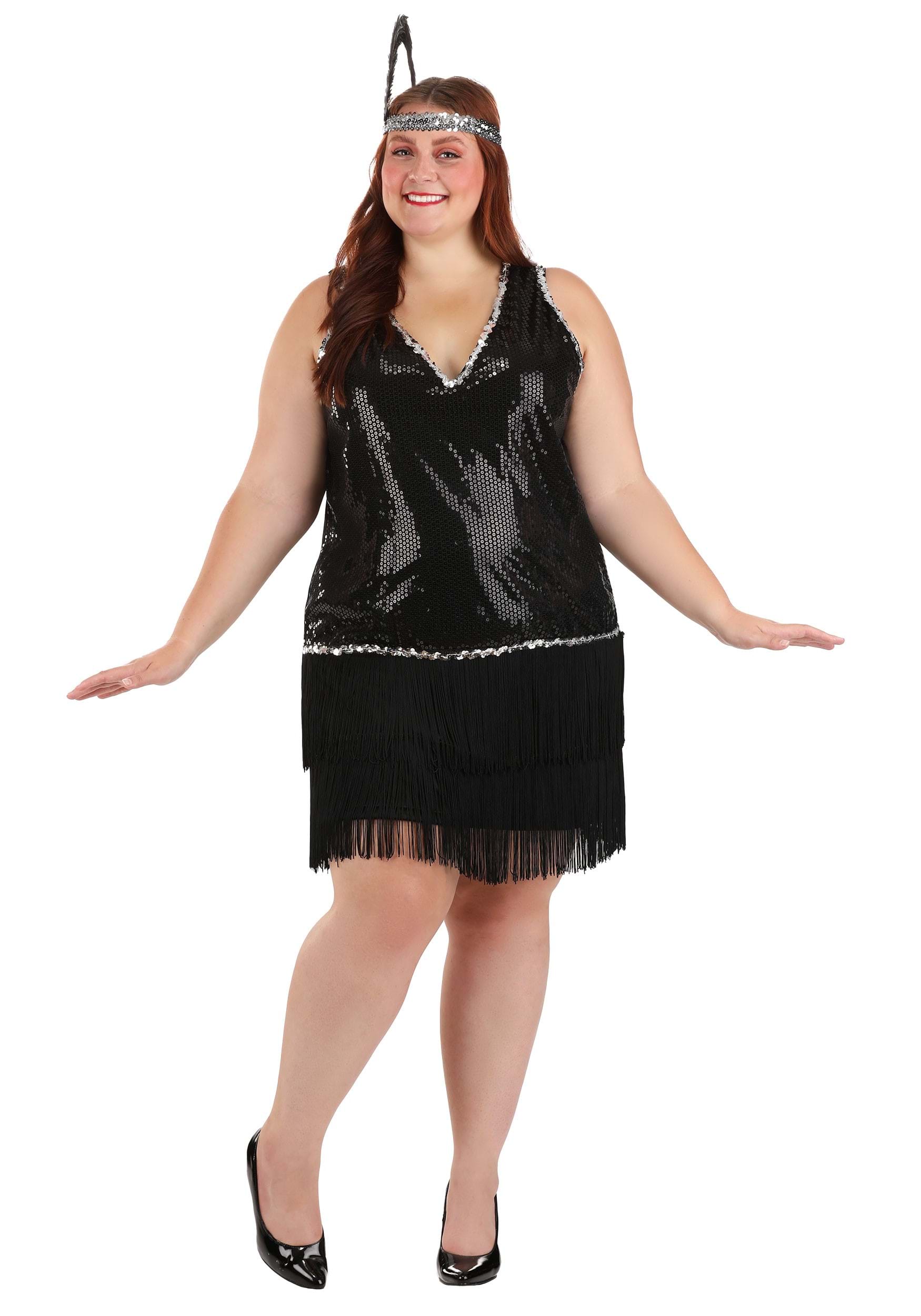 Plus Size Women's Flapper Fancy Dress Costume