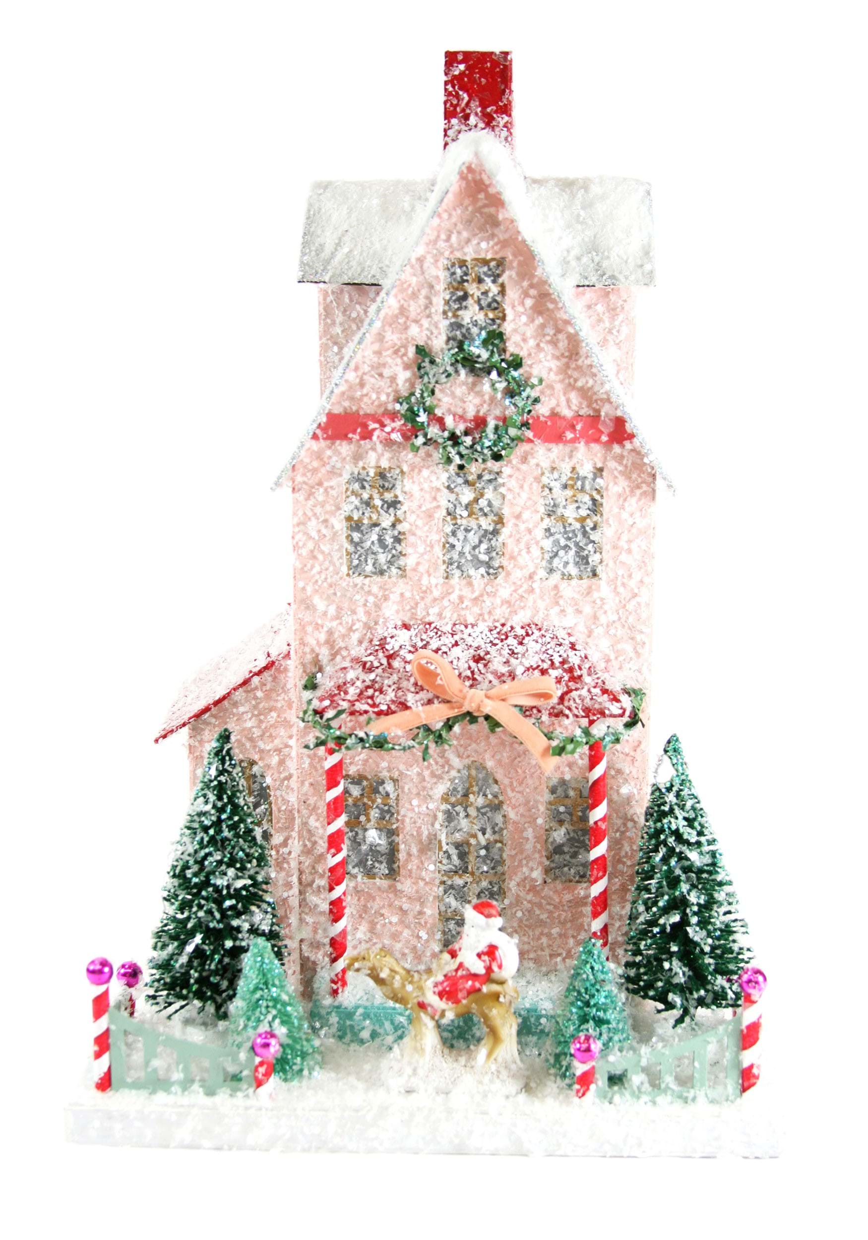 Merry Merry House Glittery Tabletop Christmas Decor
