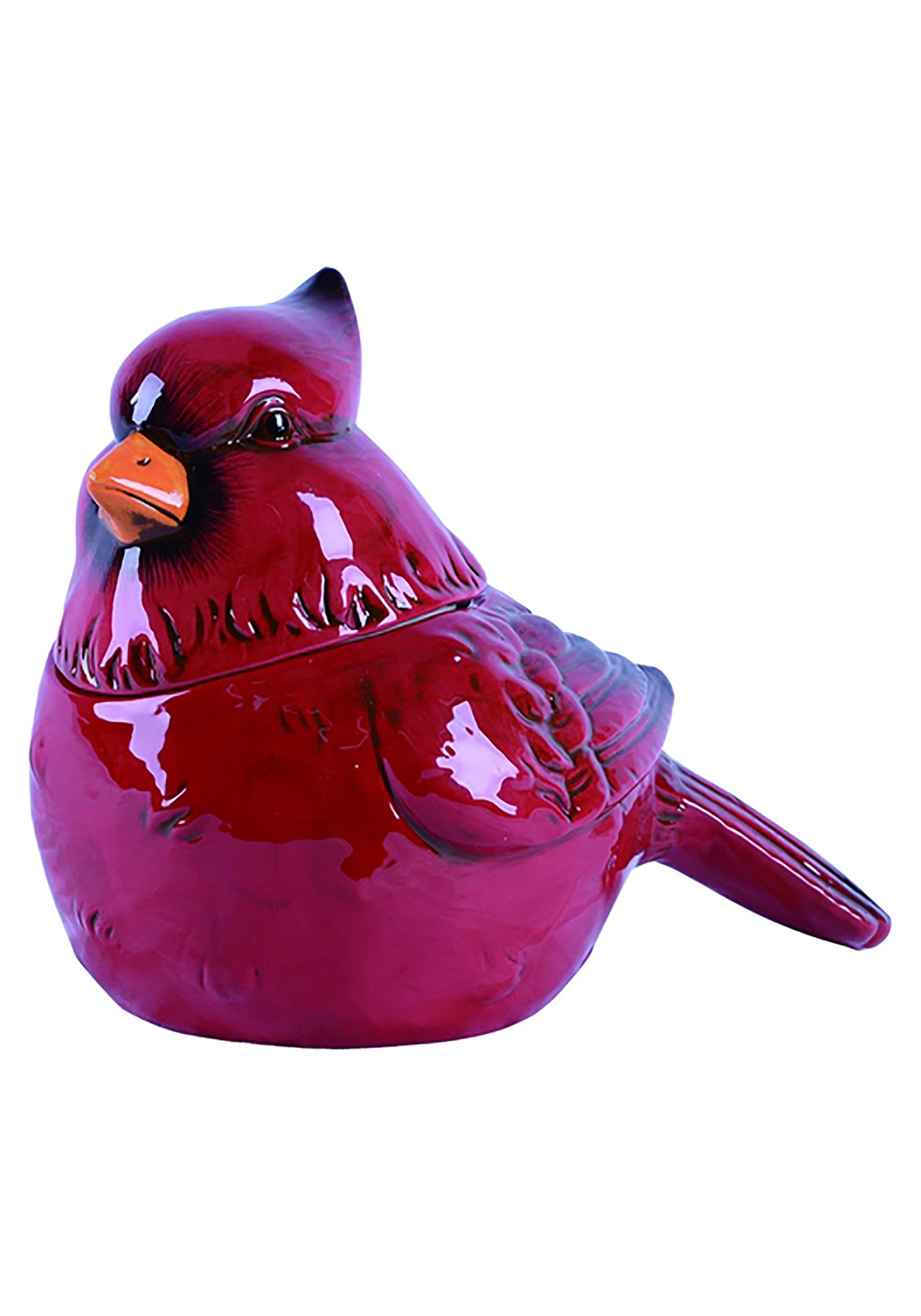 Christmas Red Cardinal Bird Dolomite Cookie Jar