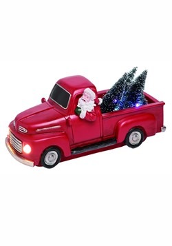 Resin Light Up Santa Truck Decor